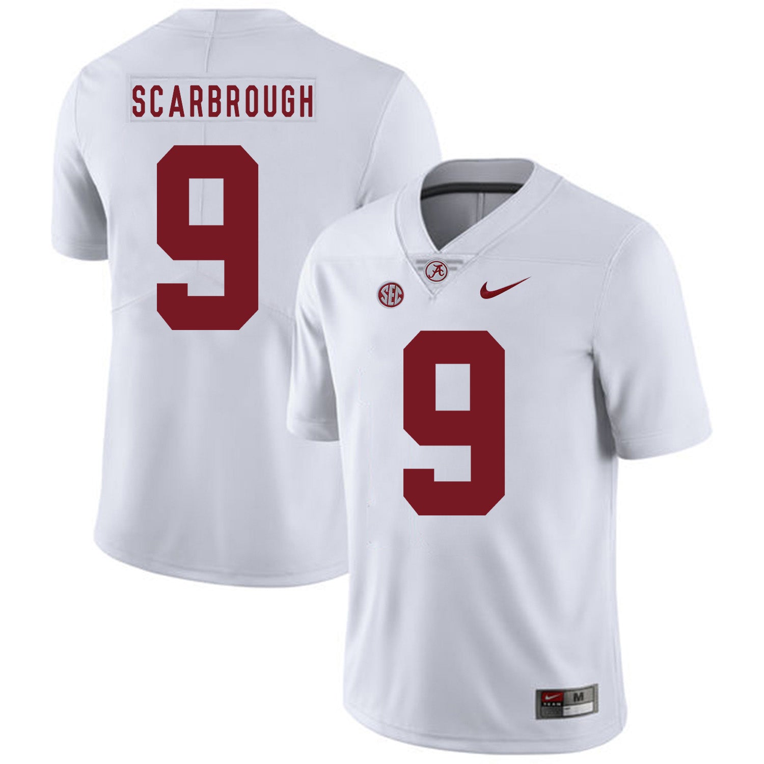 Alabama Crimson Tide #9 Bo Scarbrough College Football Jersey White