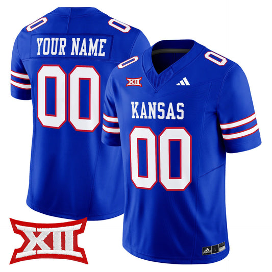 Custom Kansas Jayhawks Jersey Name, Number 2025 Vapor Limited Stitched Royal
